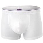 Frigo Trunk 1-2101. Schwedens meistverkauftes Modell, ein 'Boxer mit kürzerem Bein'. Erhältlich in schwarz und weiß mit violetten Akzenten auf d...