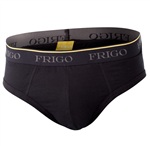 Frigo Brief 1-3101. Ein trendiges Modell ohne Bein. Erhältlich in schwarz und weiß mit gelbem Druck am Gummizug und der Frigo-Lösung.

Mit der...